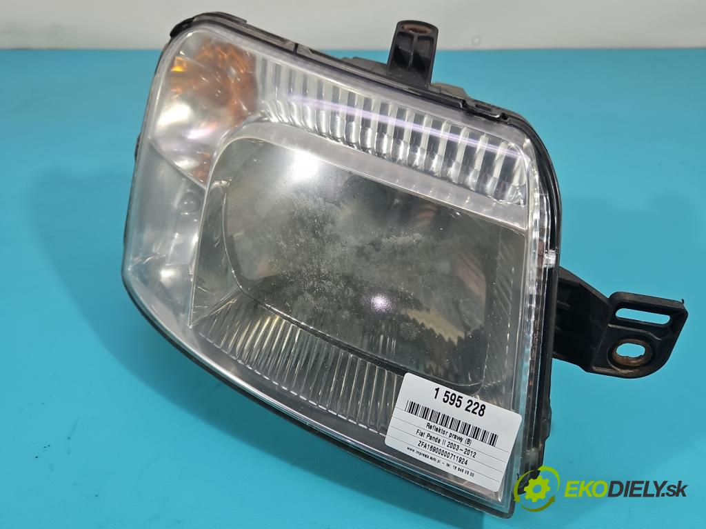 Fiat Panda II 2003-2012 1.1 8V 54 HP manual 40 kW 1108 cm3 5- Reflektor: pravý  (Svetlo predné pravé)