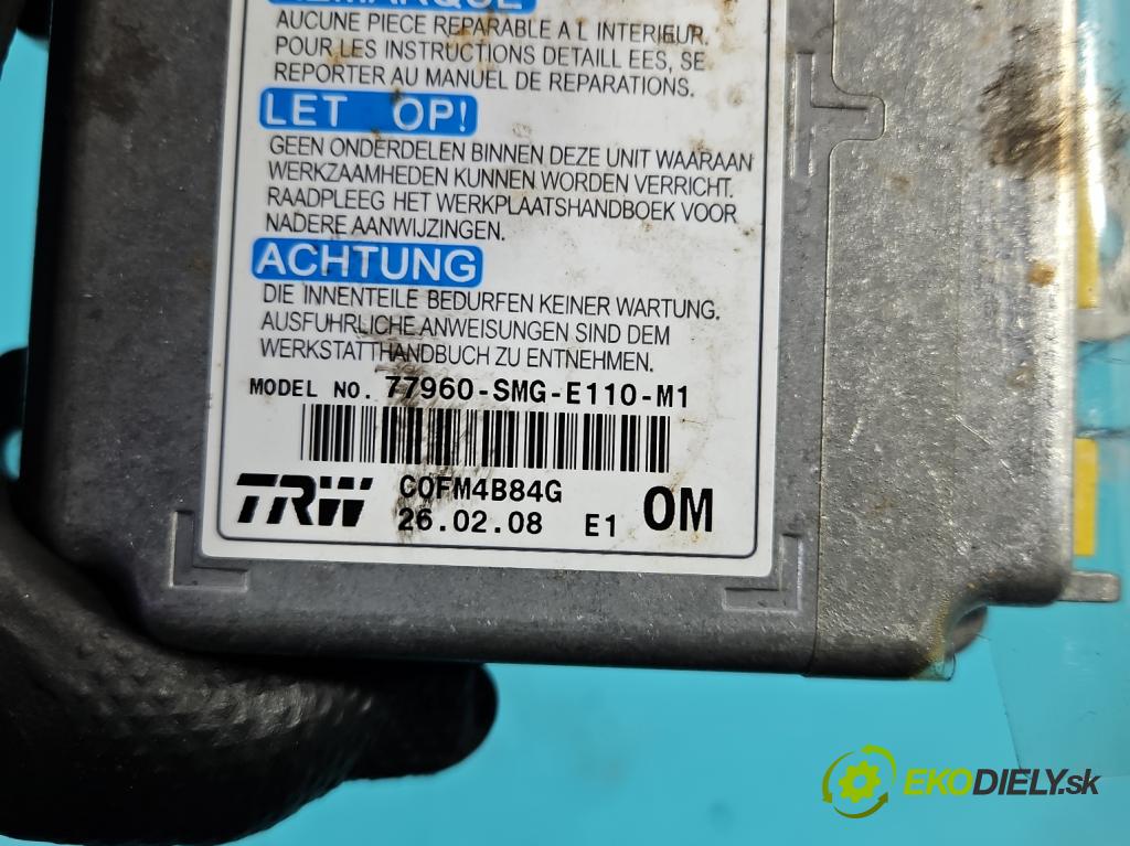 Honda Civic VIII 2006-2011 2.2 140 HP manual 103 kW 2204 cm3 5- riadiaca jednotka vankúše: 77960-SMG-E110-M1
