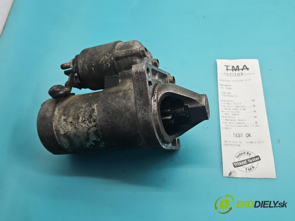 Fiat Panda II 2003-2012 1.1 8V 54 hp manual 40 kW 1108 cm3 5- startér: 55193355 (Startér)