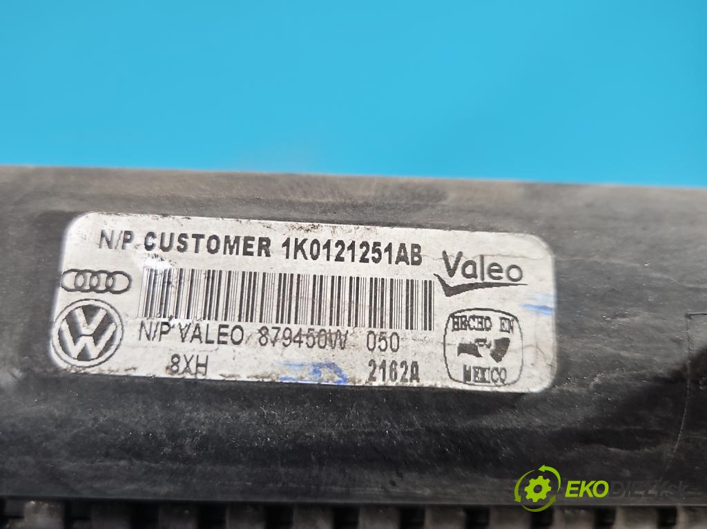 Vw Jetta VI 2010-2018 1.6 tdi CAYC: 105 HP manual 77 kW 1598 cm3 4- chladič voda: 1K0121251AB (Chladič vody)