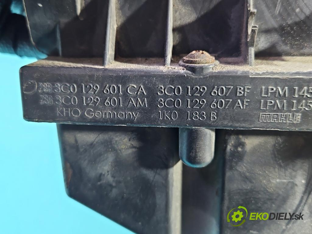 Vw Jetta VI 2010-2018 1.6 tdi CAYC: 105 hp manual 77 kW 1598 cm3 4- obal filtra vzduchu 3C0129601CA (Kryt vzduchového filtru)