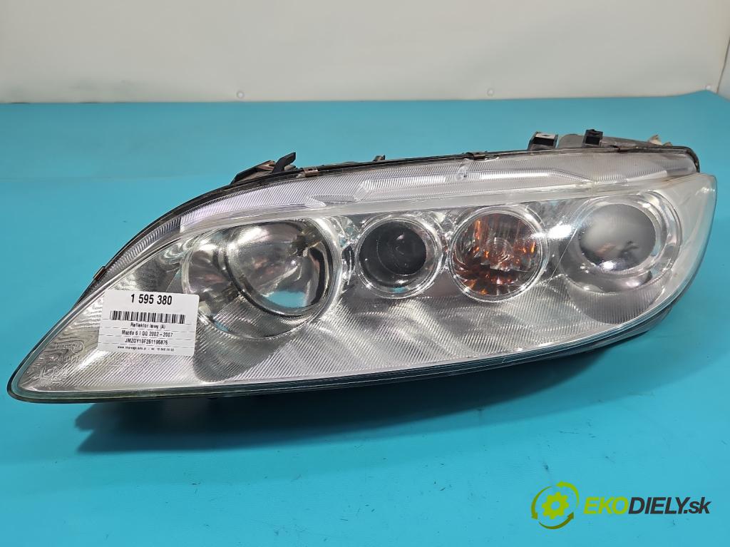 Mazda 6 I GG 2002-2007 2.0 16V 141 HP manual 104 kW 1999 cm3 5- Reflektor: ľavý 014003902 (Kľučka dverí ostatné)