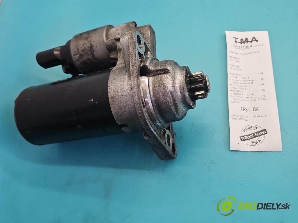Vw Jetta V 2005-2010 1.9 tdi 105 hp manual 77 kW 1896 cm3 4- startér: 0001123012 (Startér)
