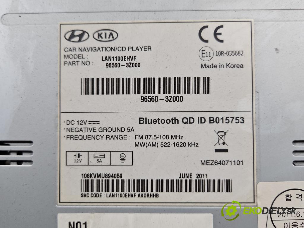 Hyundai I40 1.7 crdi 136 HP manual 100 kW 1685 cm3 5- Radio originál 96560-3Z000