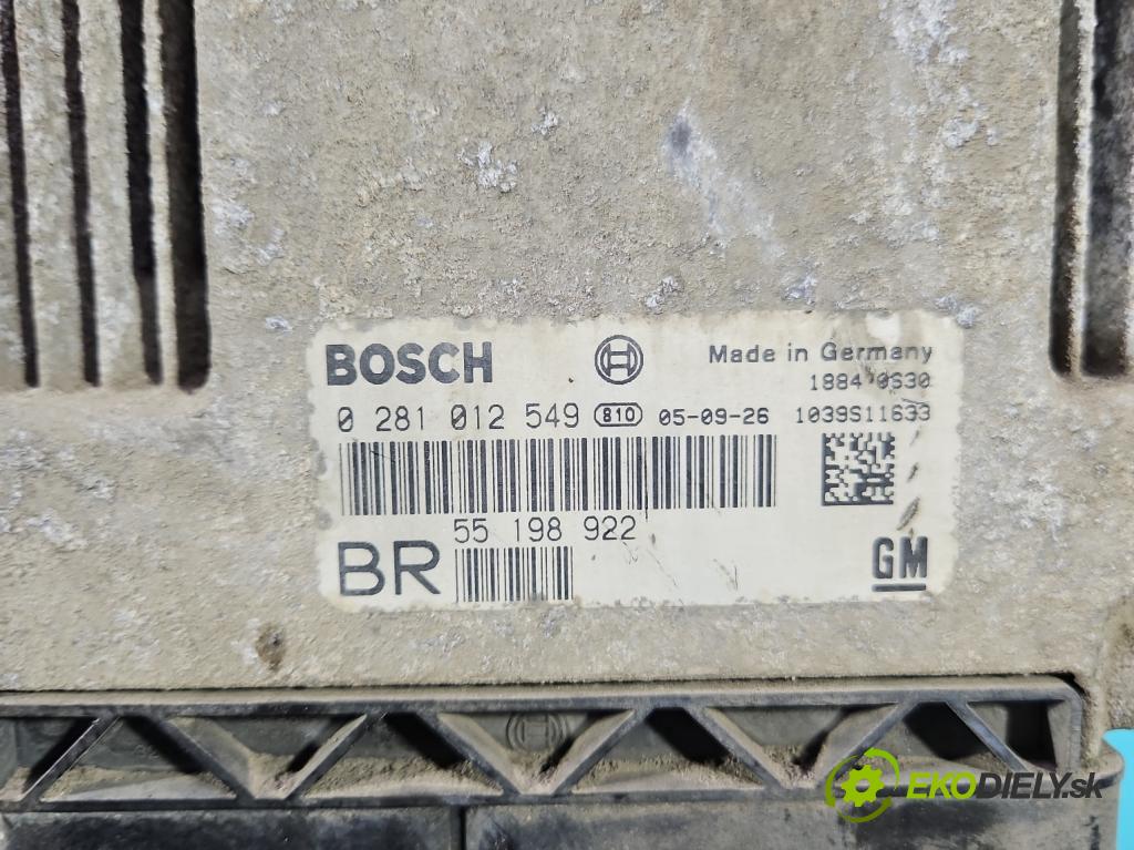 Opel Zafira B 2005-2014 1.9 cdti 120 HP manual 88 kW 1910 cm3 5- riadiaca jednotka motora 0281012549