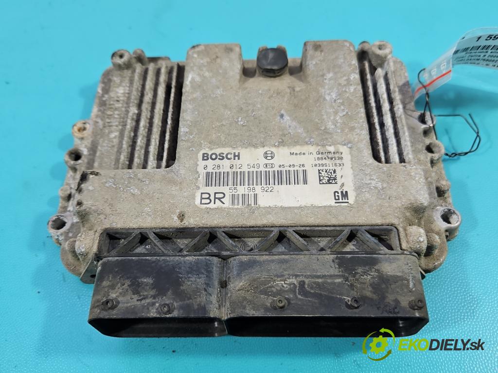 Opel Zafira B 2005-2014 1.9 cdti 120 HP manual 88 kW 1910 cm3 5- riadiaca jednotka motora 0281012549