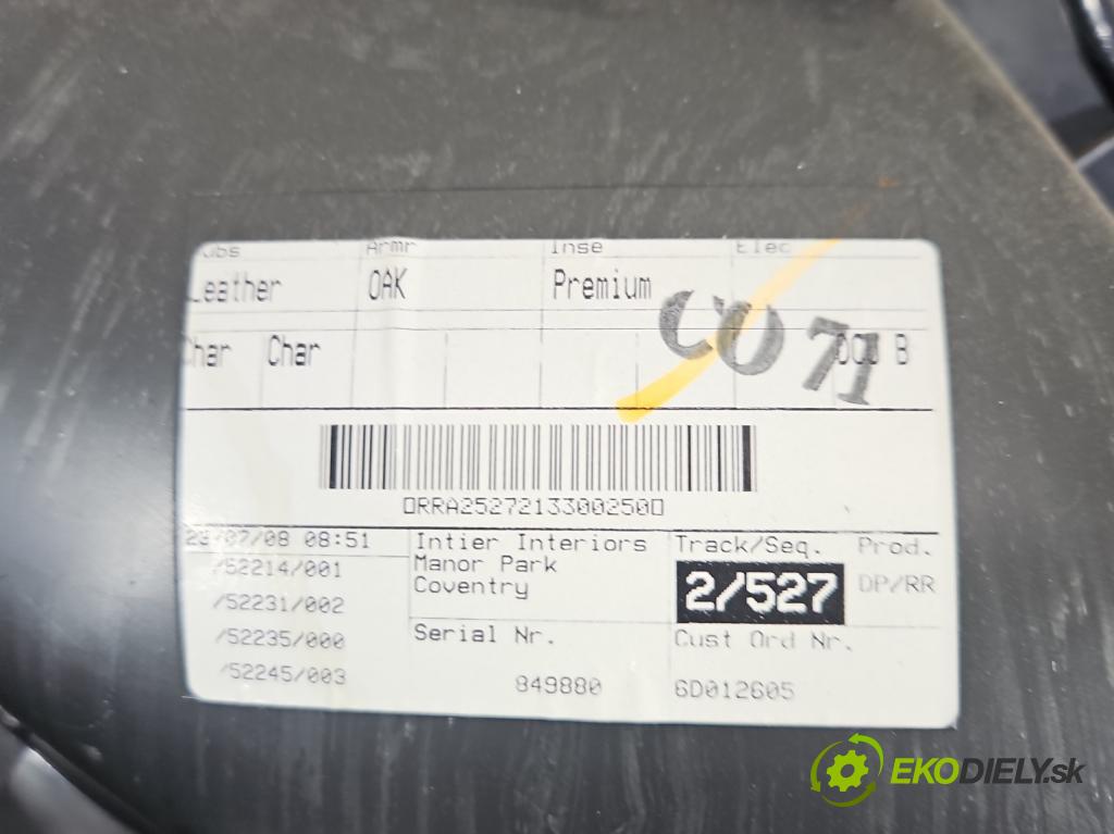 Jaguar XF I X250 2007-2015 2.7 TD V6 207 HP automatic 152 kW 2720 cm3 4- Čalounictví: dvere zadné pravé 8X23-F274A30-A
