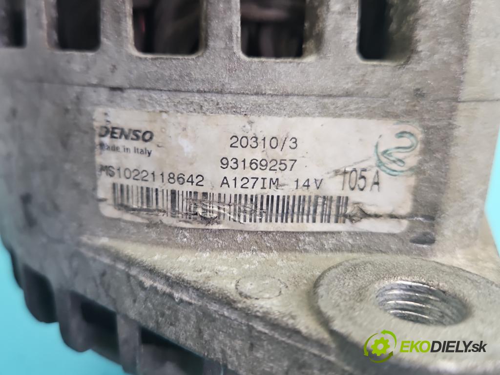 Opel Zafira B 2005-2014 1.9 cdti 120 HP manual 88 kW 1910 cm3 5- Alternator 93169257 (Alternátor)