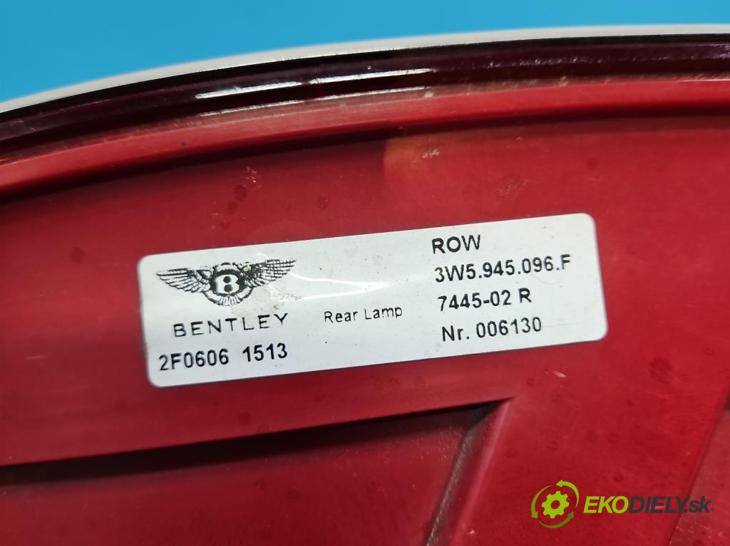 Bentley Continental I 2005-2013 6.0 V12 automatic 411 kW 5998 cm3 4- svetlo / reflektor zadné pravé 3W5945096F (Kľučka dverí ostatné)