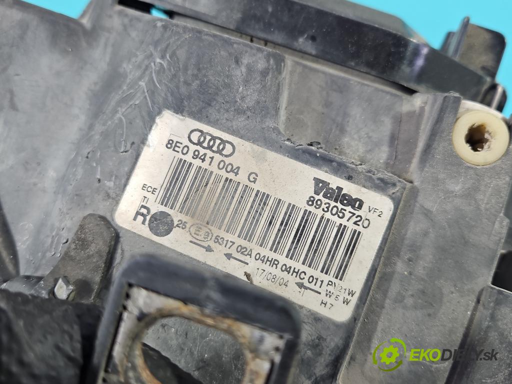 Audi A4 B6 2000-2004 1.9 tdi 131 HP manual 96 kW 1896 cm3 5- Reflektor: pravý 8E0941004G (Svetlo predné pravé)