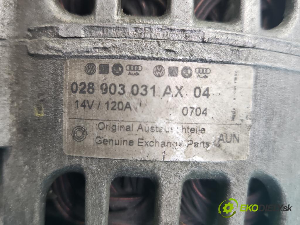 Vw Passat B5 1995-2005 1.9 tdi 131 HP automatic 96 kW 1896 cm3 5- Alternator 028903031AX (Alternátor)