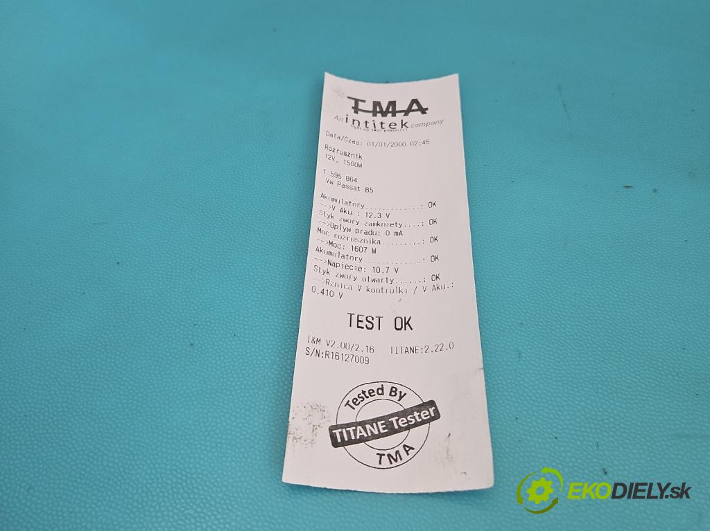 Vw Passat B5 1995-2005 1.9 tdi 131 HP automatic 96 kW 1896 cm3 5- štartér  (Štartér)