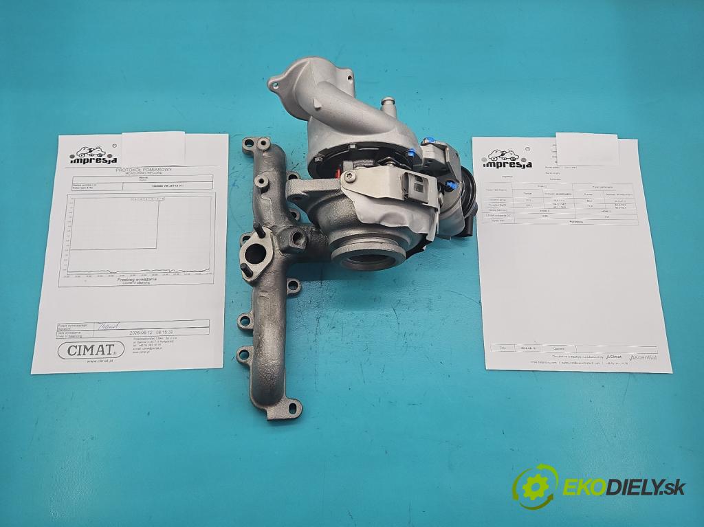 Vw Jetta VI 2010-2018 1.6 tdi CAYC: 105 hp manual 77 kW 1598 cm3 4- Turbodmychadlo repasováno 775517-1