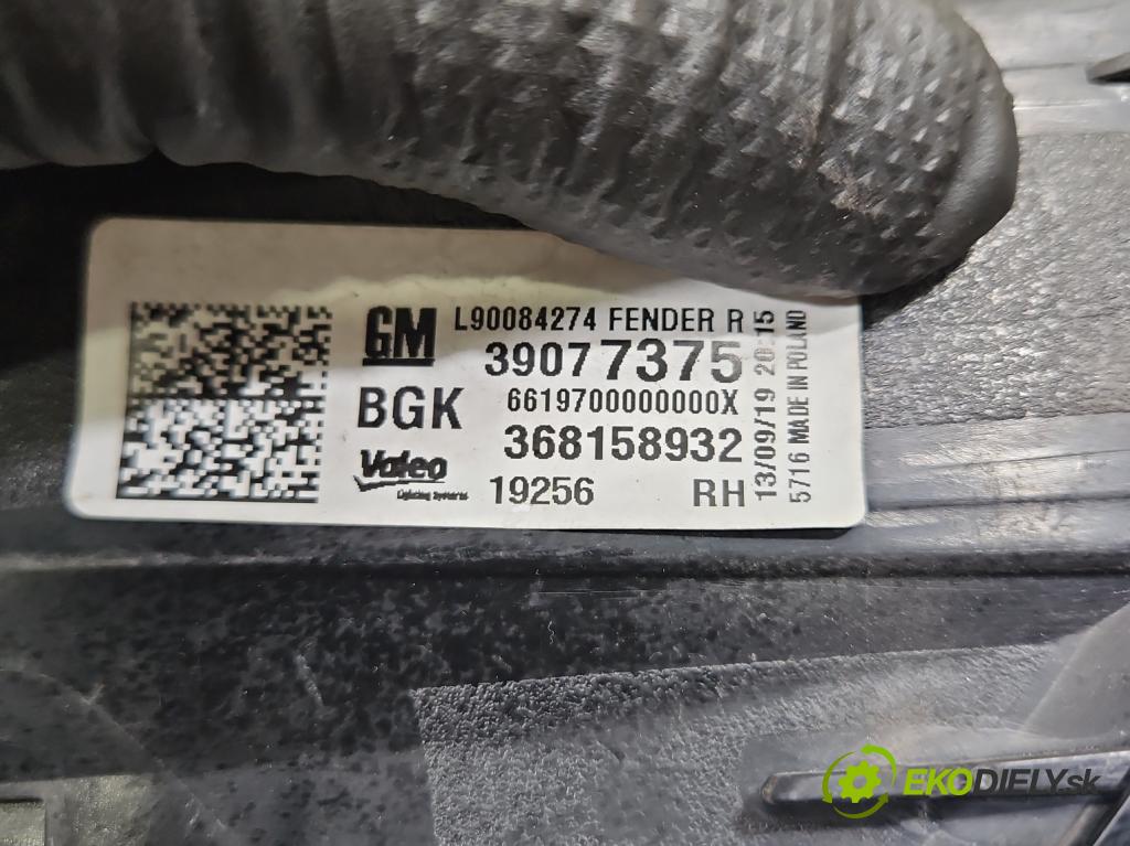 Opel Astra V  2015-2022 1.5 cdti 105 HP manual 77 kW 1496 cm3 5- svetlo / reflektor zadné pravé 39077375 (Kľučka dverí ostatné)