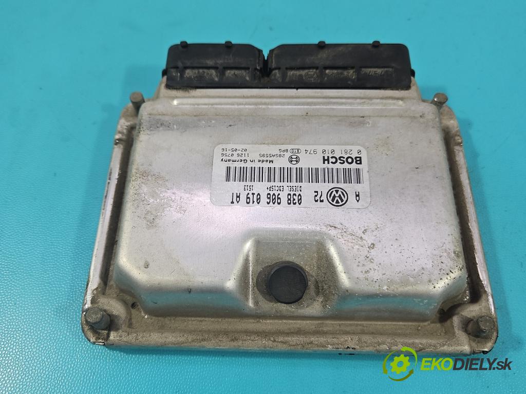 Vw Golf IV 1997-2003 1.9 tdi 101 HP manual 74 kW 1896 cm3 5- riadiaca jednotka motora 038906019AT