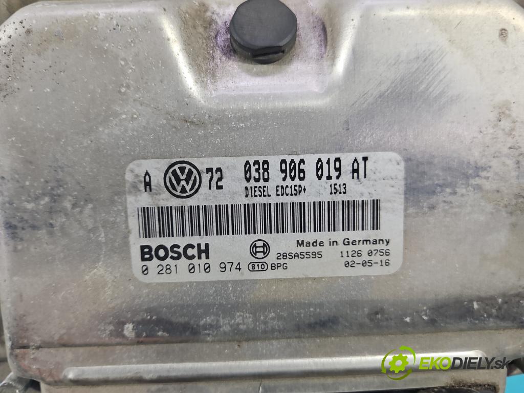 Vw Golf IV 1997-2003 1.9 tdi 101 HP manual 74 kW 1896 cm3 5- riadiaca jednotka motora 038906019AT