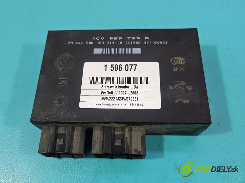 Vw Golf IV 1997-2003 1.9 tdi 101 HP manual 74 kW 1896 cm3 5- riadiaca jednotka komfortu 1C0959799B