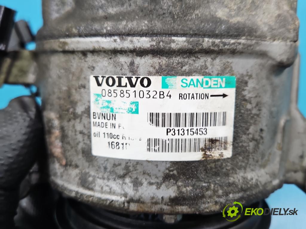 Volvo XC60 I 2008-2017 2.0d 163 HP manual 120 kW 1984 cm3 5- Kompresor: klimatizácie P31315453 (Kompresor klimatizácie)