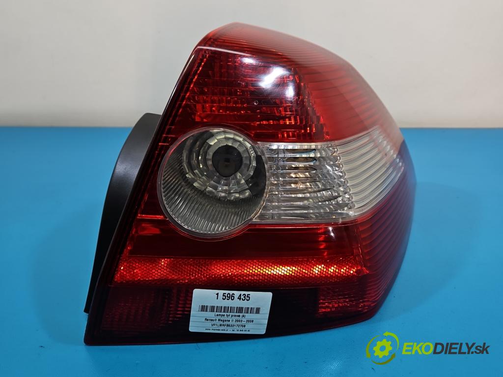 Renault Megane II 2003-2008 1.5 dci 82 HP manual 60 kW 1461 cm3 4- svetlo / reflektor zadné pravé blatník