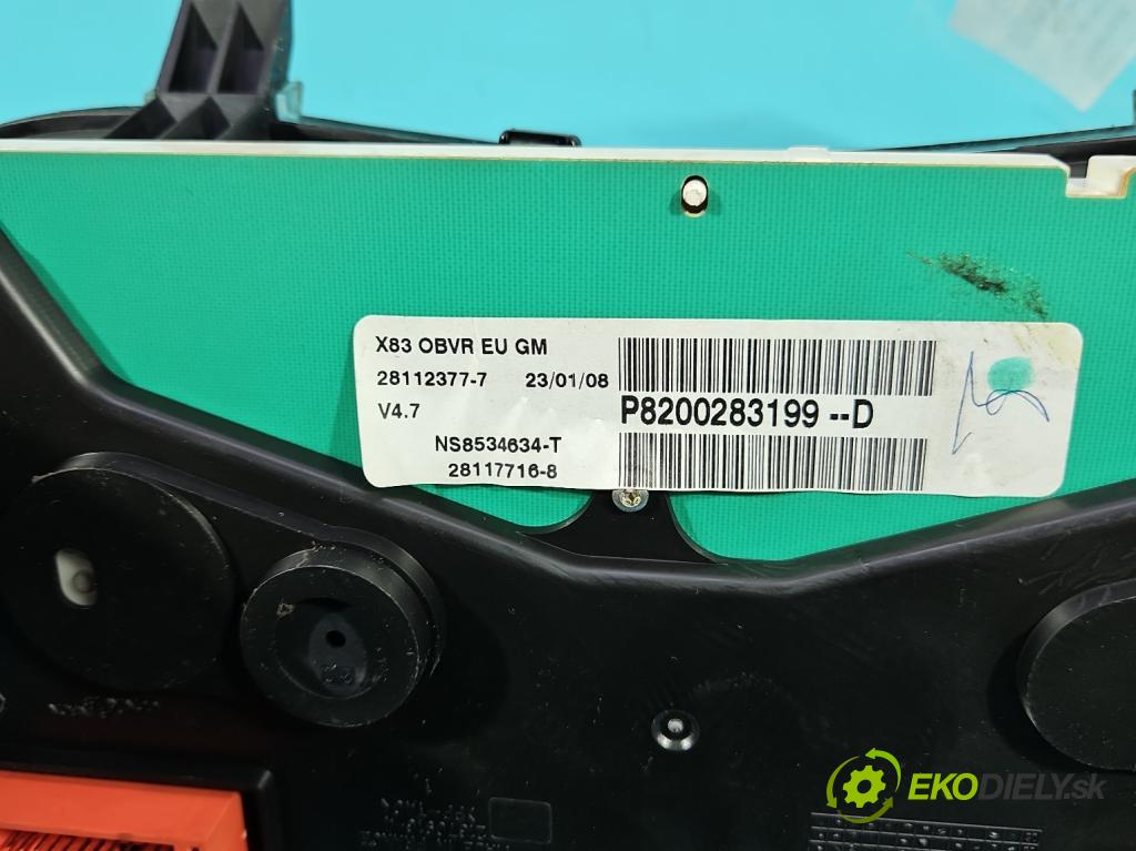 Opel Vivaro 2001-2014 2.0 cdti 90 HP manual 66 kW 1995 cm3 5- prístrojovka/ budíky P8200283199-D (Prístrojová doska)