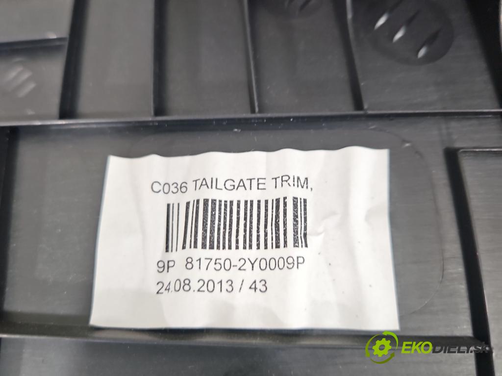 Hyundai Ix35 1.6 Gdi: G4FD 135 HP manual 99 kW 1591 cm3 5- Čalounictví: kufrové dvere 81750-2Y0009P