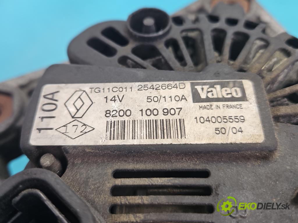 Renault Megane II 2003-2008 1.5 dci 82 HP manual 60 kW 1461 cm3 4- Alternator 8200100907 (Alternátor)