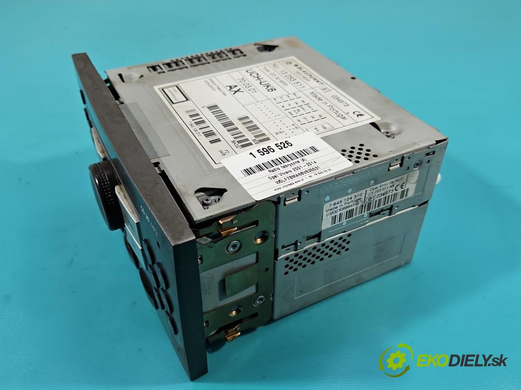 Opel Vivaro 2001-2014 2.0 cdti 90 HP manual 66 kW 1995 cm3 5- Radio originál 13253511