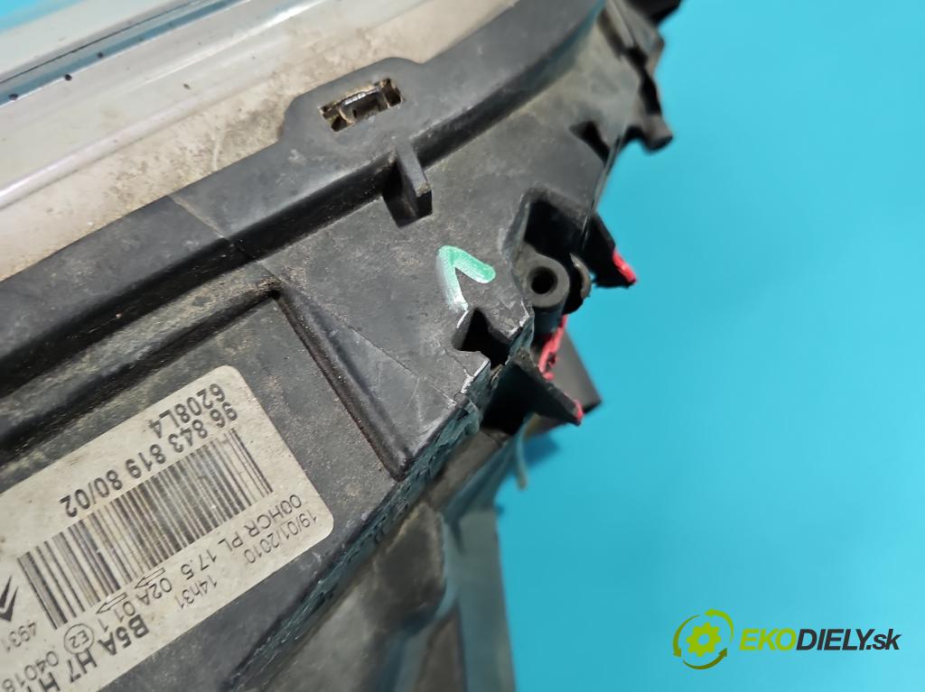 Citroen C4 I 2004-2011 1.6 hdi 90 HP manual 66.2 kW 1560 cm3 5- Reflektor: ľavý 9684381980 (Kľučka dverí ostatné)