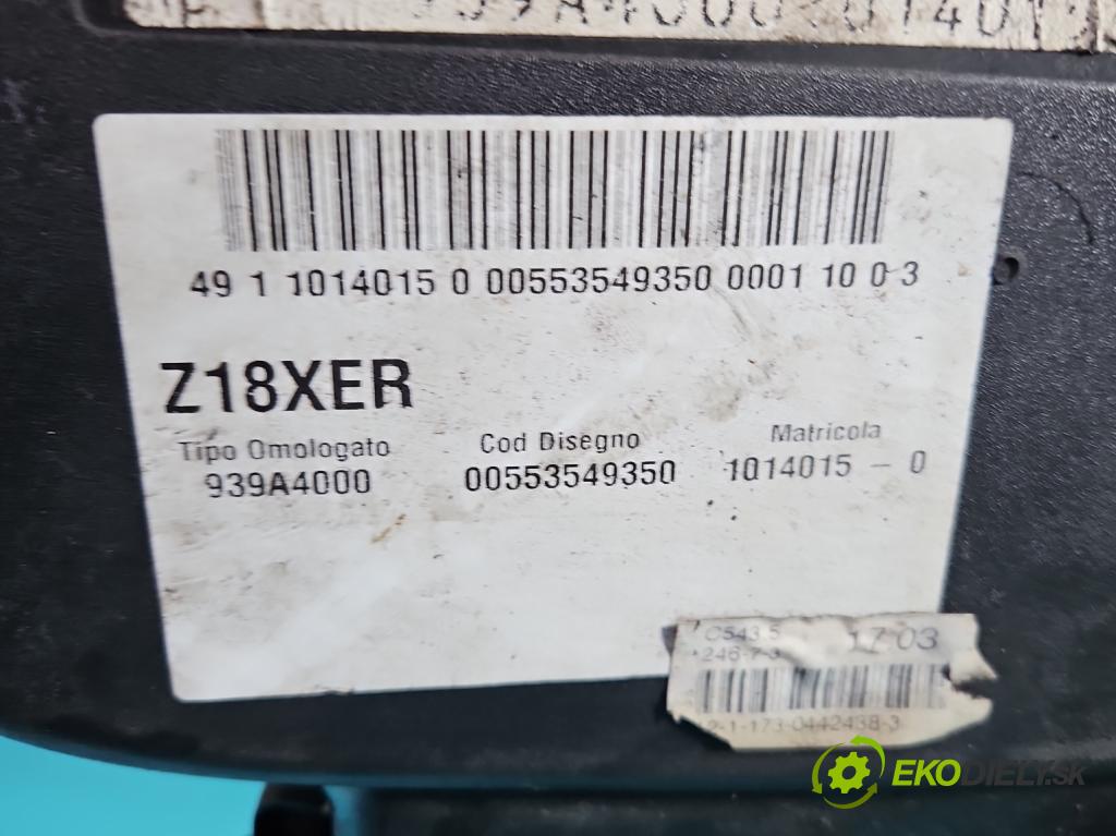 Alfa romeo 159 1.8 16V Z18XER 140 hp manual 103 kW 1796 cm3 5- motor benzín 939A4000