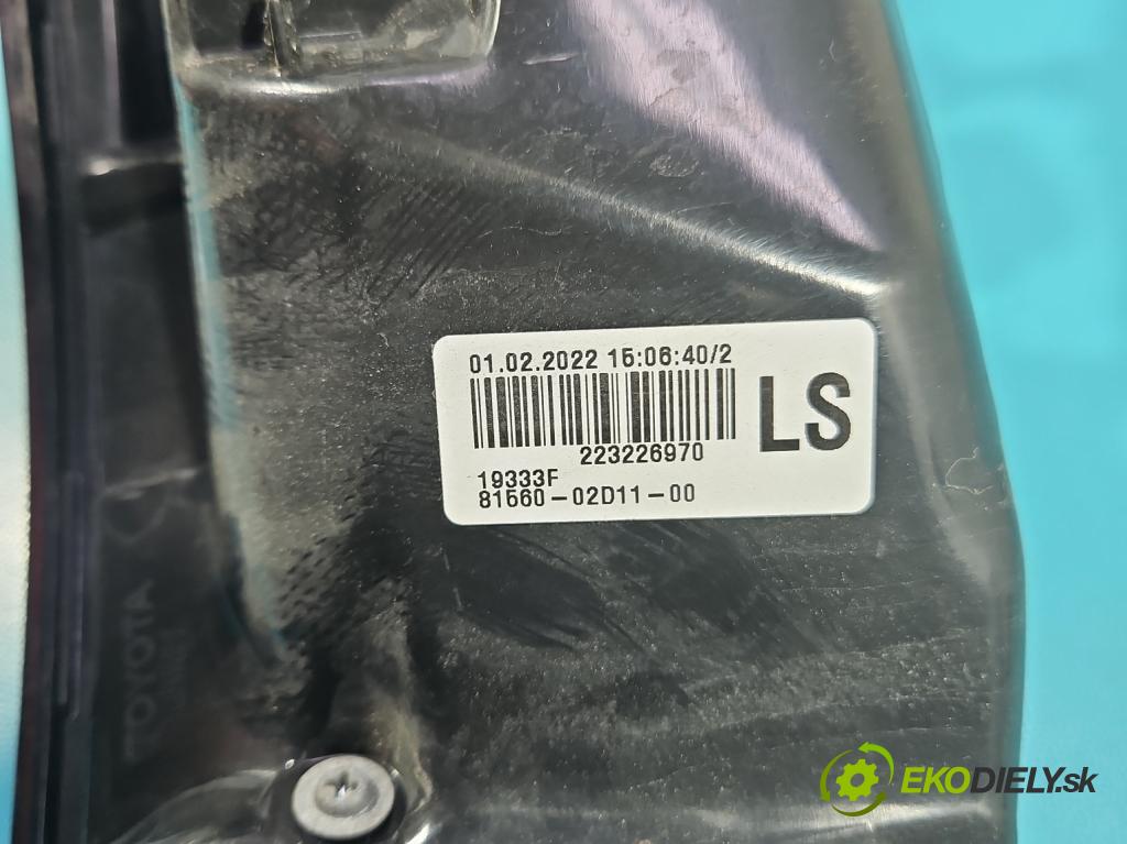 Toyota Corolla E21 2019- 1.8 16V 98 hp automatic 72 kW 1798 cm3 4- světlo zadní levé blatník: 81560-02D11