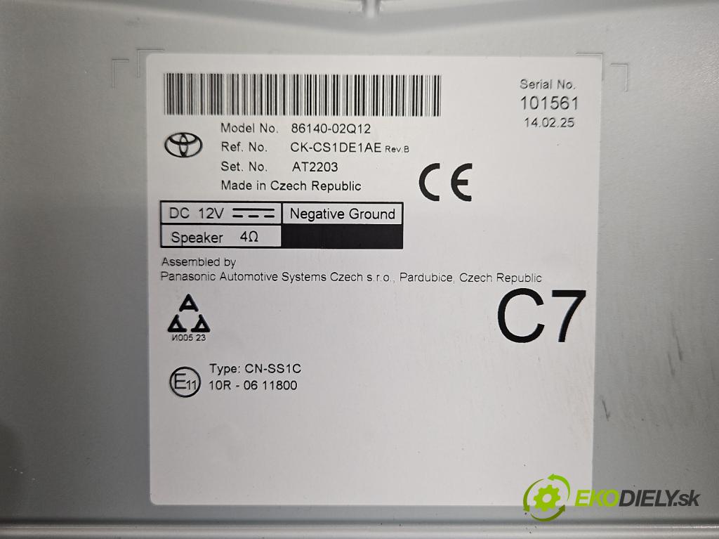 Toyota Corolla E21 2019- 1.8 16V 98 HP automatic 72 kW 1798 cm3 4- Zobrazit: 86140-02Q12 (Prístrojová doska)