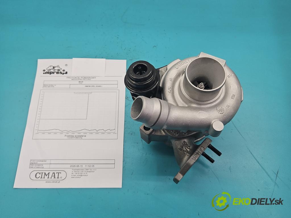 Opel Vivaro 2001-2014 2.0 cdti 90 hp manual 66 kW 1995 cm3 5- Turbodmychadlo repasováno 762785-3