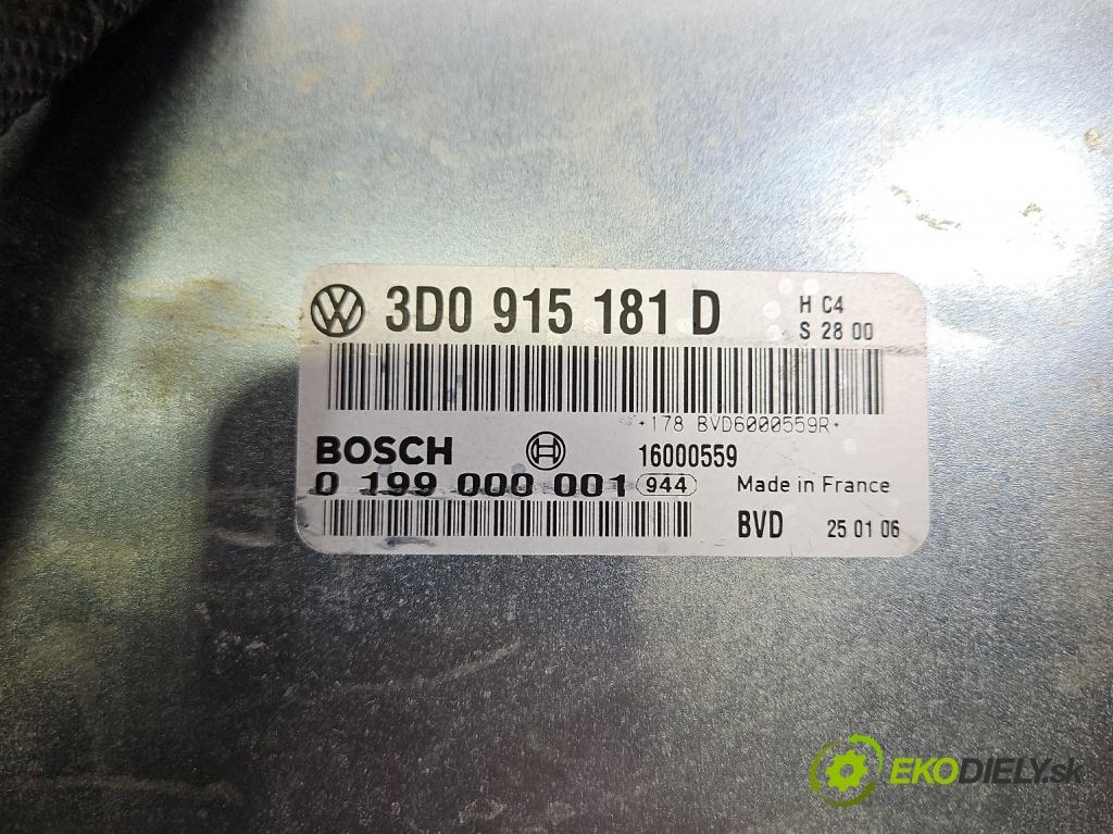 Bentley Continental I 2005-2013 6.0 V12 automatic 411 kW 5998 cm3 4- řídící jednotka 3D0915181D
