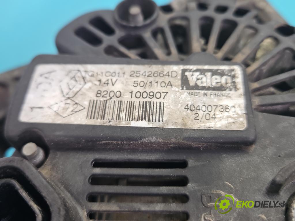 Renault Megane II 2003-2008 1.6 16V 113 HP automatic 83 kW 1598 cm3 5- Alternator 820010907 (Alternátor)