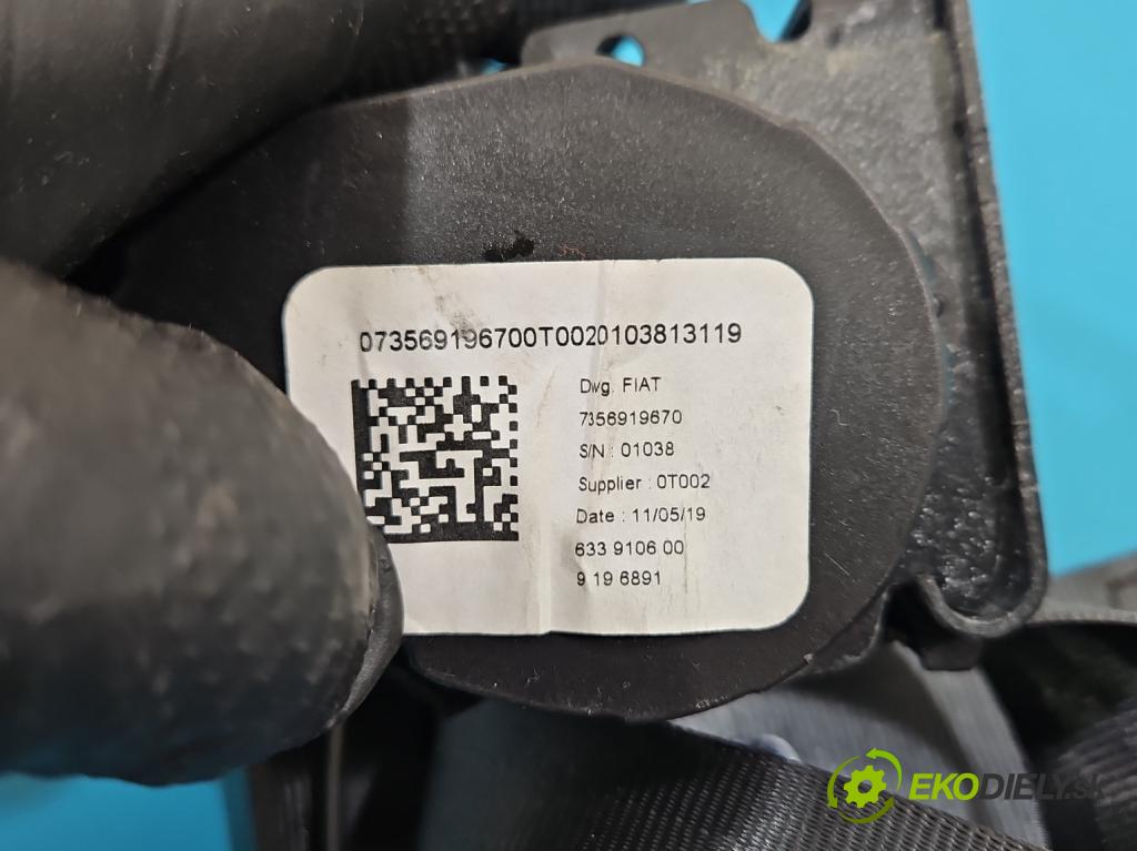 Fiat Tipo II 2015- 1.4 T 120 HP manual 88 kW 1368 cm3 5- pas bezpečnosť: zadné ľavý 7356919670