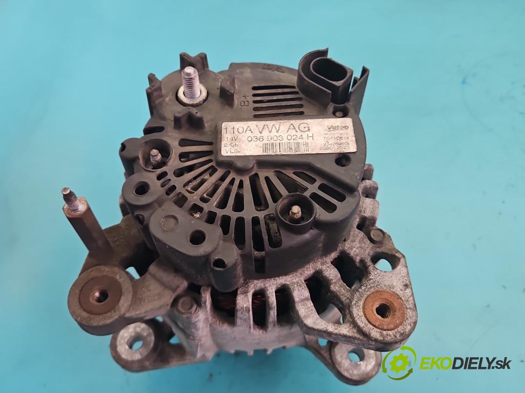 Vw Golf plus 1.4 16V 80 HP manual 59 kW 1390 cm3 5- Alternator 036903024H (Alternátor)