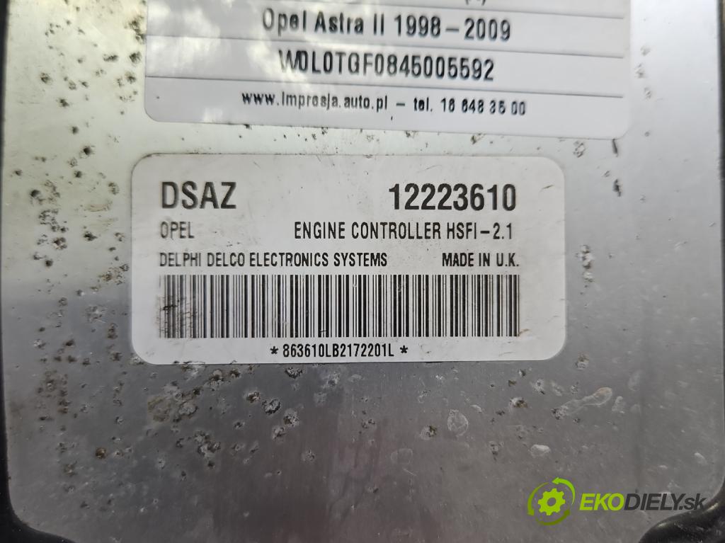 Opel Astra II 1998-2009 1.6 8V 84KM manual 62 kW 1598 cm3 3- riadiaca jednotka motora 12223610