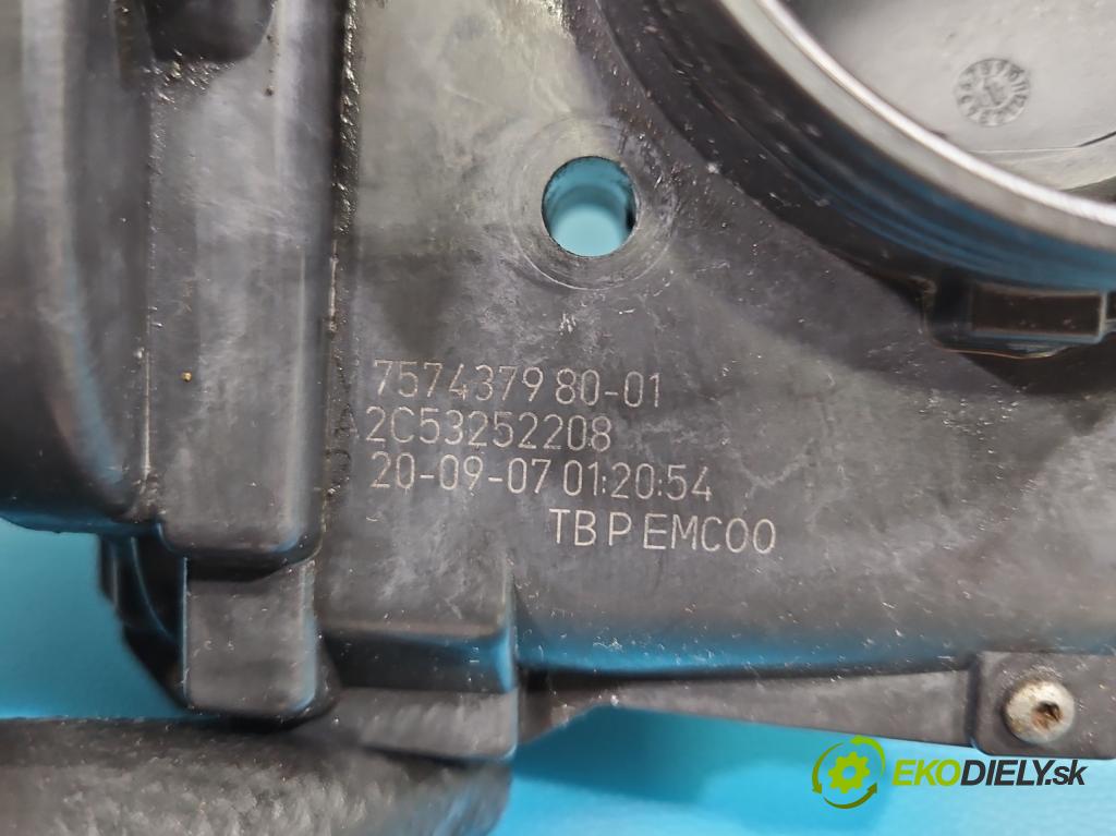 Peugeot 207 1.4 16V 95 HP manual 70 kW 1397 cm3 5- klapka 757437980 (Škrtiaca klapka)