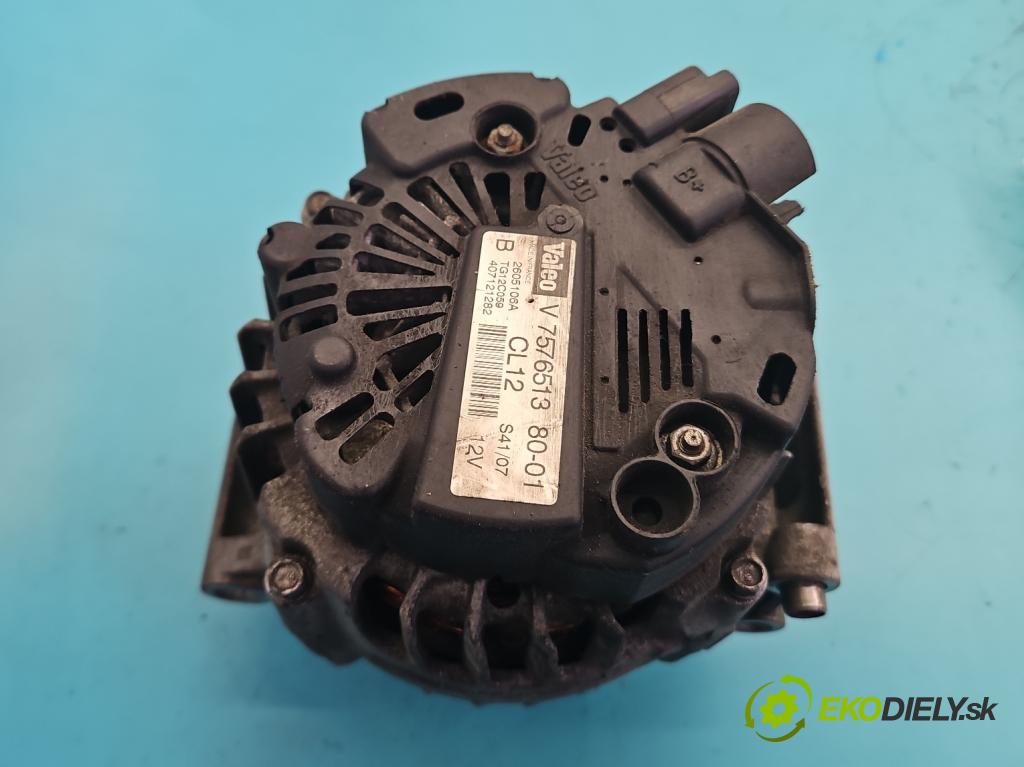 Peugeot 207 1.4 16V 95 HP manual 70 kW 1397 cm3 5- Alternator 2605106A (Alternátor)