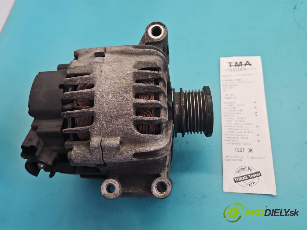 Peugeot 207 1.4 16V 95 HP manual 70 kW 1397 cm3 5- Alternator 2605106A (Alternátor)
