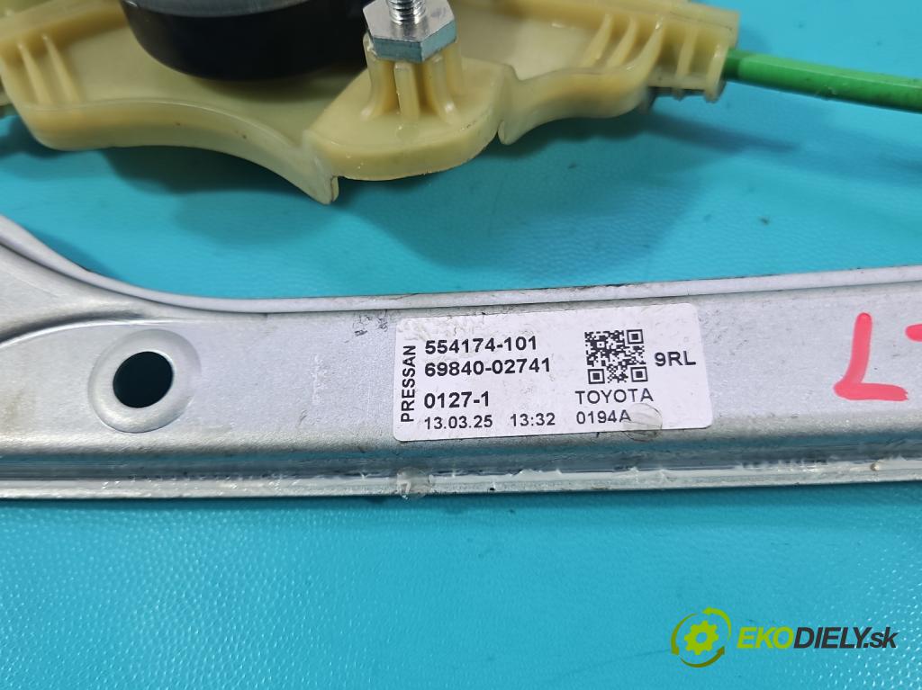 Toyota Corolla E21 2019- 1.8 16V 98 HP automatic 72 kW 1798 cm3 4- mechanizmus okna zadné ľavý 69840-02741