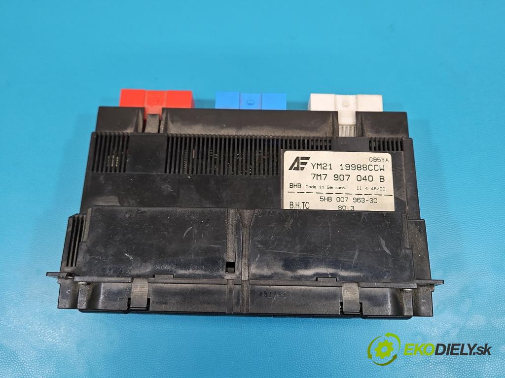 Seat Alhambra I 1996-2010 2.0 8V 116 HP manual 85 kW 1984 cm3 5- panel kúrenia 7M7907040B