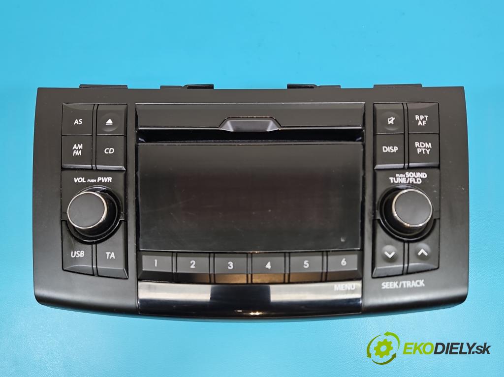 Suzuki Swift Mk7 2010-2017 1.2 16V 94 hp manual 69 kW 1242 cm3 5- Radio továrna: 39101-68LA1-HVW