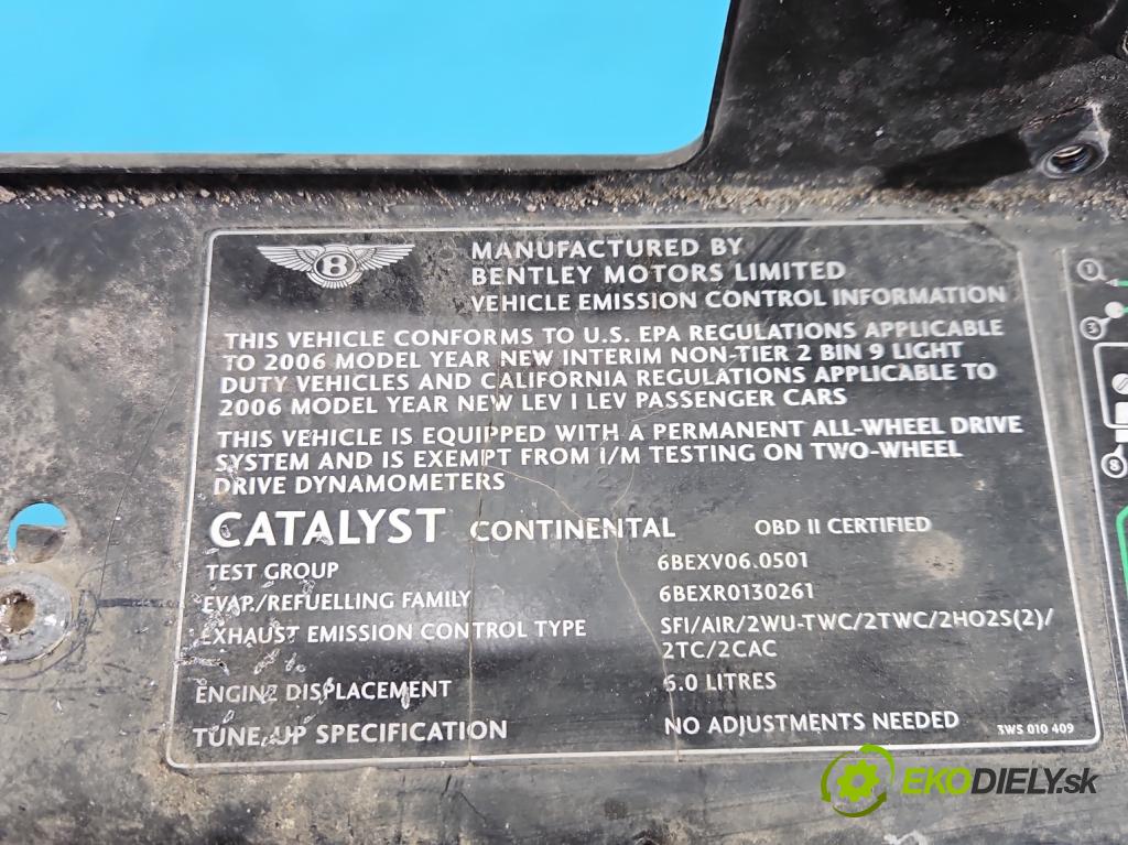 Bentley Continental I 2005-2013 6.0 V12 automatic 411 kW 5998 cm3 4- pas predný (Výstuha predná)