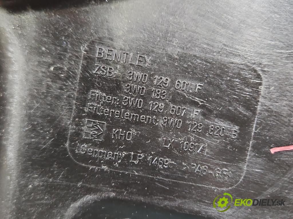 Bentley Continental I 2005-2013 6.0 V12 automatic 411 kW 5998 cm3 4- obal filtra vzduchu 3W0129601F (Kryt vzduchového filtru)