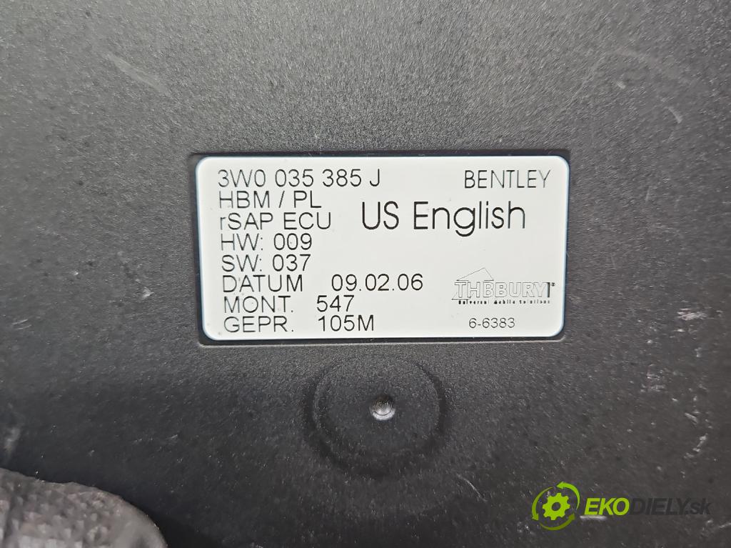 Bentley Continental I 2005-2013 6.0 V12 automatic 411 kW 5998 cm3 4- riadiaca jednotka ostatné 3W0035385J