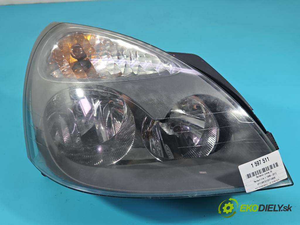 Renault Clio II 1998-2012 1.5 dci 65 hp manual 48 kW 1461 cm3 3- světlo pravý 8200478985 (Pravé přední světlo)