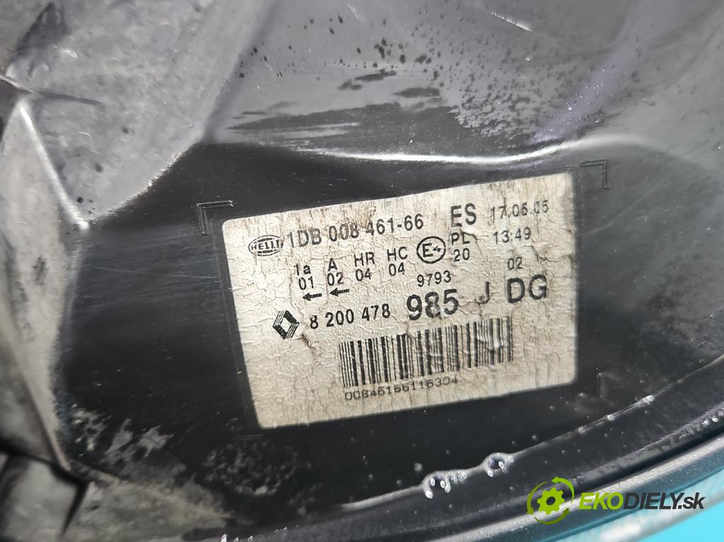Renault Clio II 1998-2012 1.5 dci 65 hp manual 48 kW 1461 cm3 3- světlo pravý 8200478985 (Pravé přední světlo)