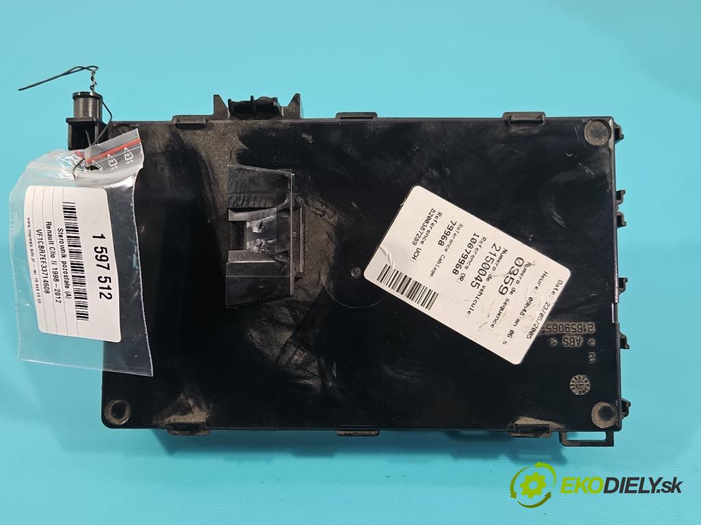 Renault Clio II 1998-2012 1.5 dci 65 hp manual 48 kW 1461 cm3 3- řídící jednotka P8200387289