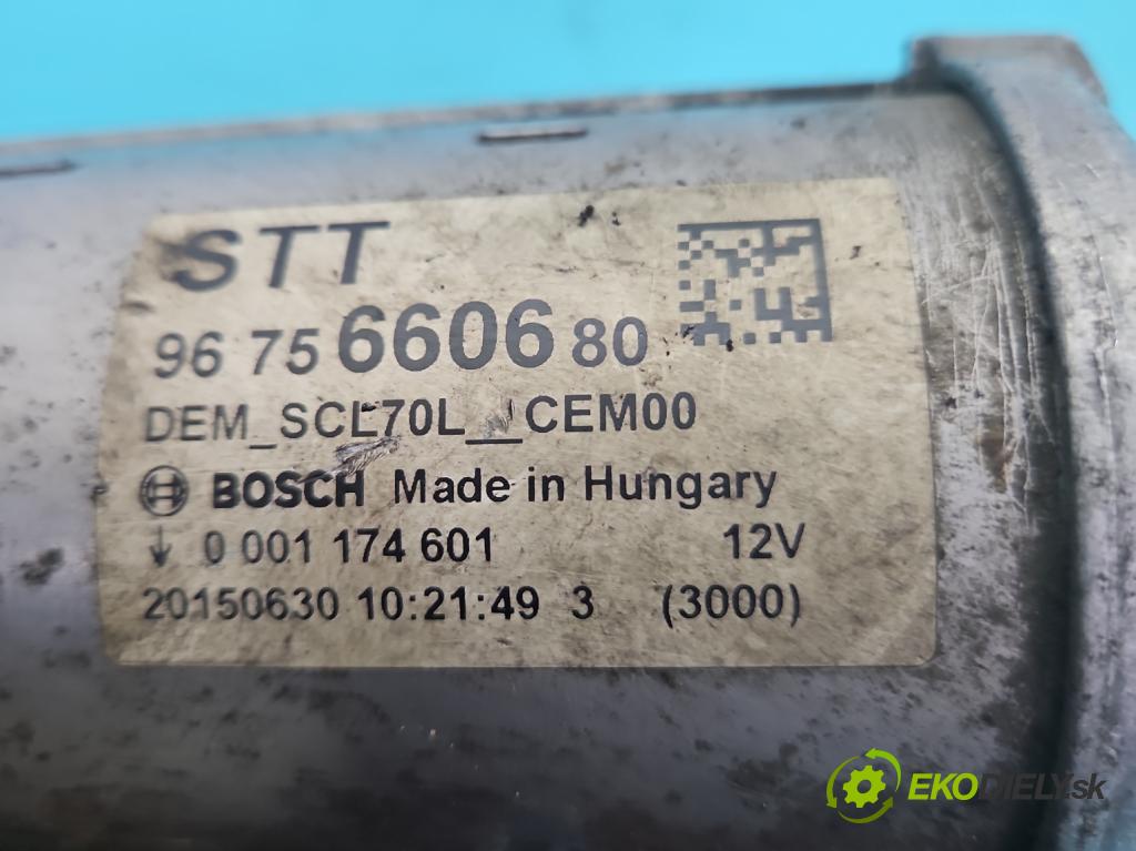 Peugeot 308 II 2013-2021 1.6 hdi 120 HP manual 88 kW 1560 cm3 5- štartér 96756606080 (Štartér)